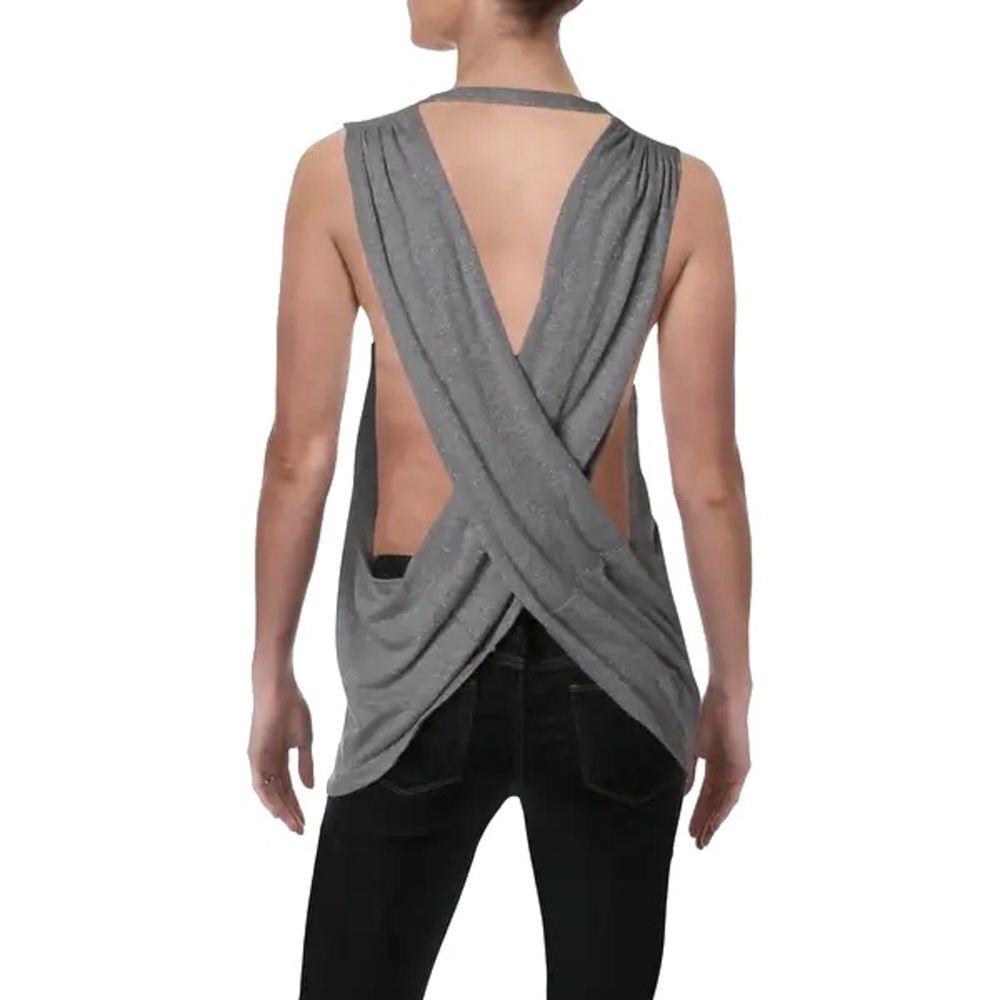 Free People Movement Heather Grey top